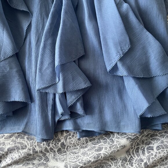 Vintage J Crew Strapless Silk Chiffon Dress Size 4 - Picture 5 of 9